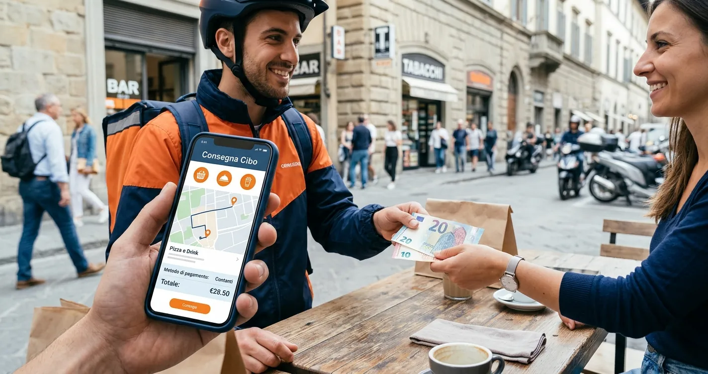 Con Glovo si puo pagare alla consegna - guida al contrassegno per food delivery in Italia
