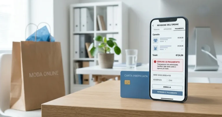 Zalando non mi fa pagare con Postepay errore checkout smartphone con carta prepagata blu 2026
