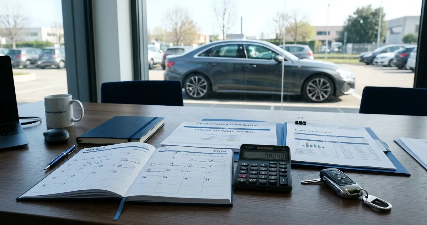Pagare bollo auto in ritardo - Calcolo sanzioni ravvedimento operoso e interessi legali 2026