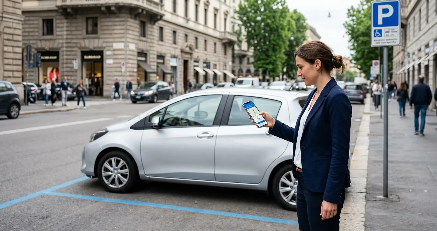 Pagare parcheggio con app - sosta su strisce blu pagata dallo smartphone