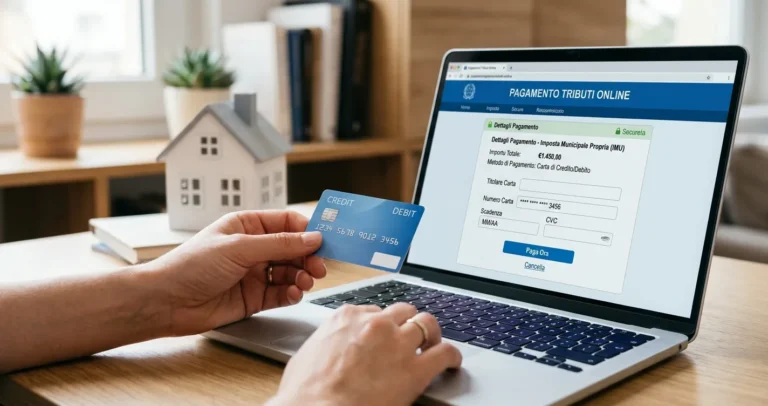 Pagare IMU con carta di credito online tramite PagoPA - guida 2026