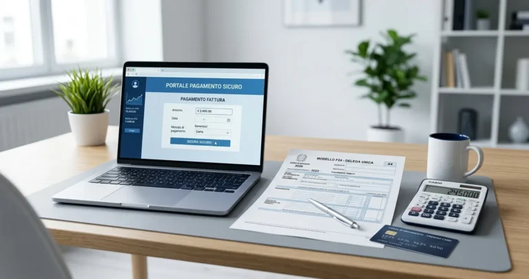 Pagare debito Agenzia Entrate - documento fiscale e pagamento online da computer