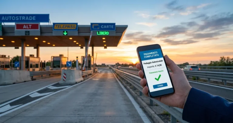 Pagare mancato pedaggio autostradale - casello autostradale e pagamento online da smartphone